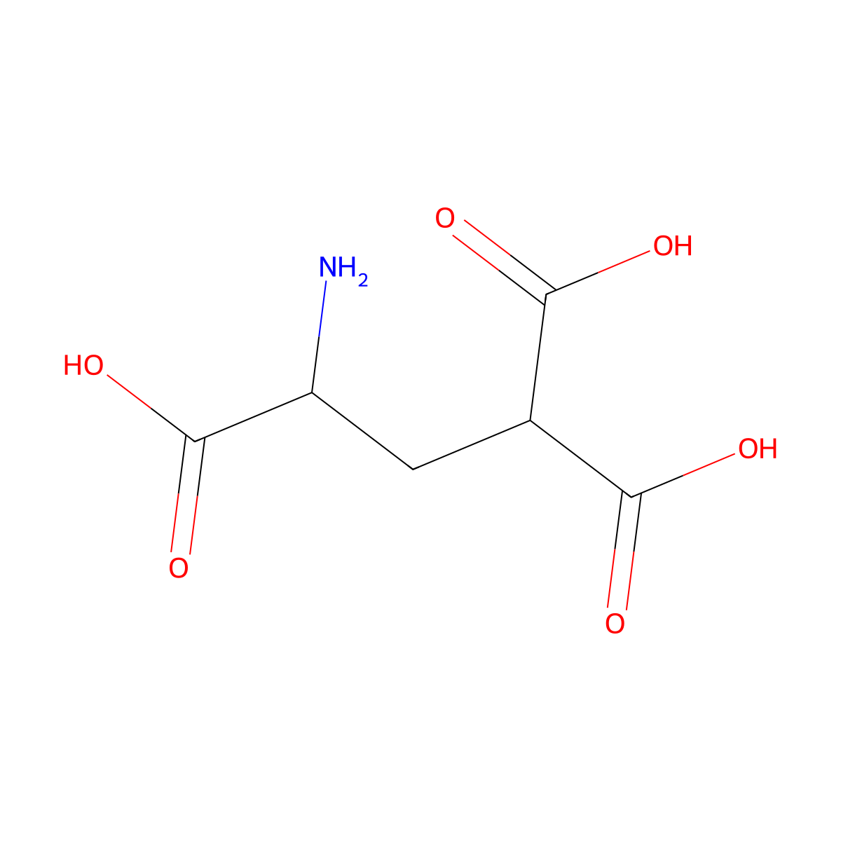 (3R)-3-aminopropane-1,1,3-tricarboxylic acid molecular structure, CAS 64153-47-5