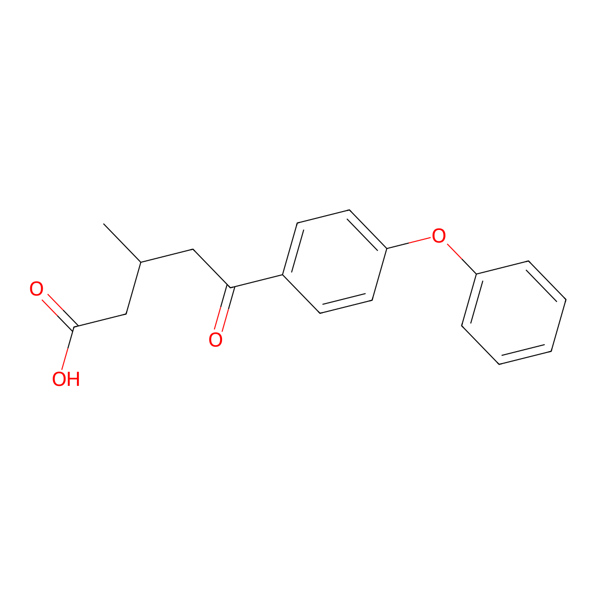 3-Methyl-5-oxo-5-(4-phenoxyphenyl)valeric acid molecular structure, CAS 64157-56-8