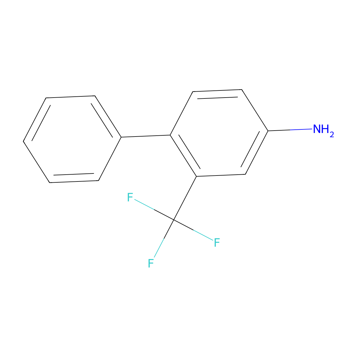 4-Phenyl-3-(trifluoromethyl)aniline molecular structure, CAS 641570-82-3