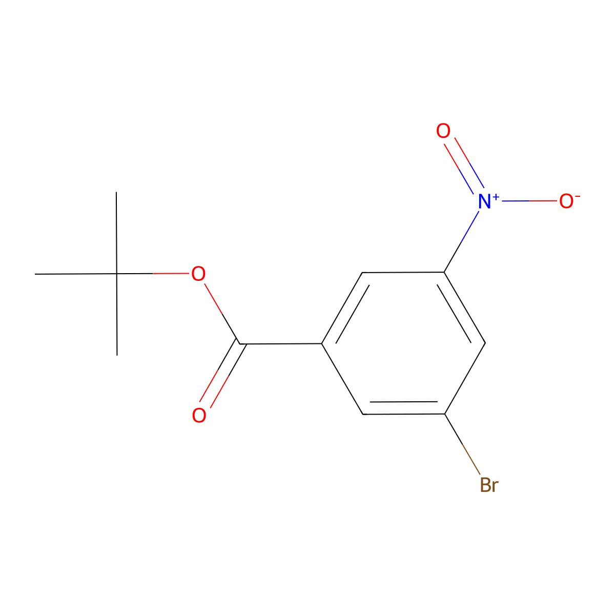 Tert-butyl 3-bromo-5-nitrobenzoate molecular structure, CAS 641570-93-6