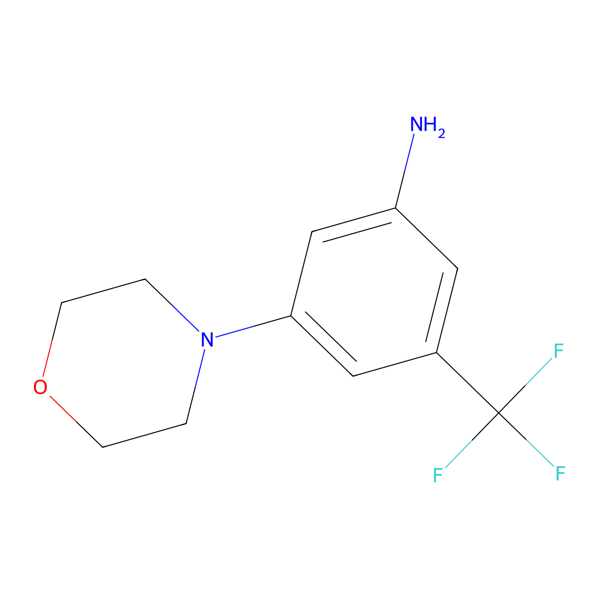 3-Morpholino-5-(trifluoromethyl)aniline molecular structure, CAS 641571-02-0