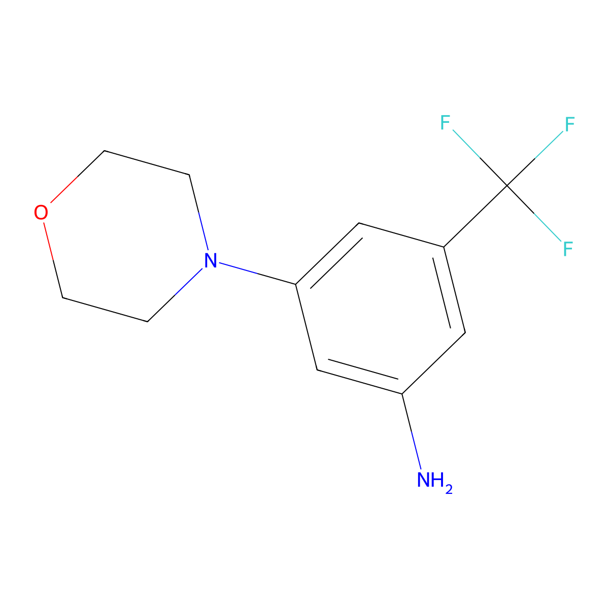 3-Morpholino-5-(trifluoromethyl)aniline molecular structure, CAS 641571-02-0