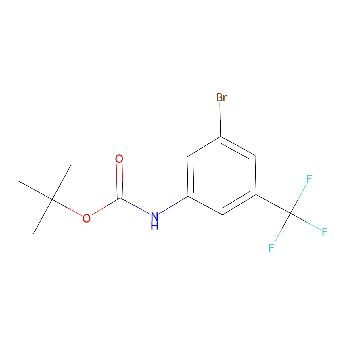 N-BOC-3-Bromo-5-trifluoromethylaniline molecular structure, CAS 641571-03-1