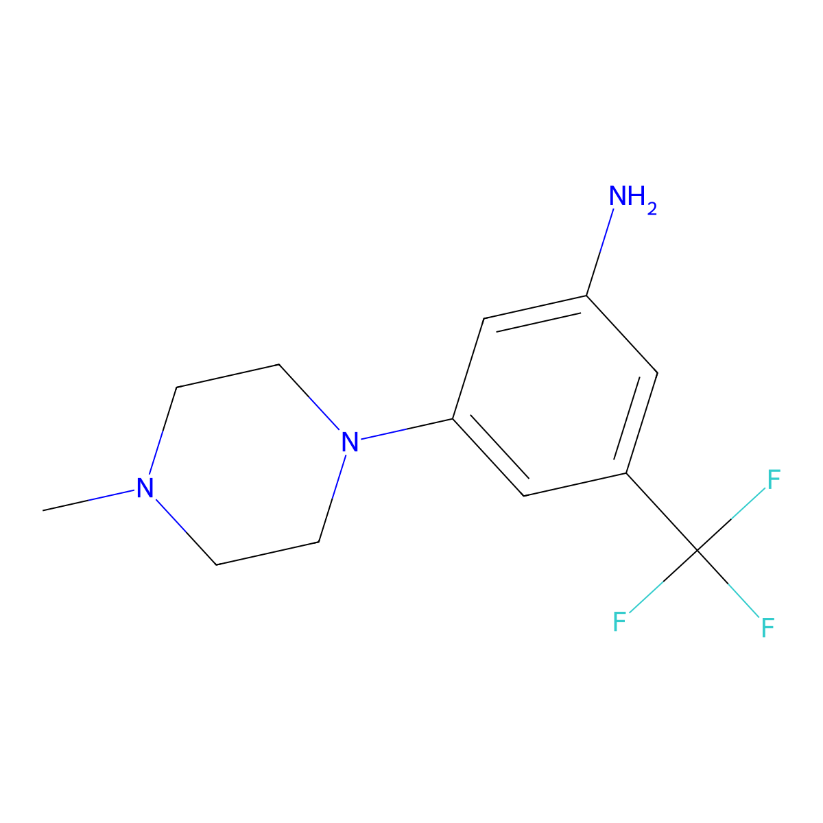 3-(4-Methylpiperazin-1-YL)-5-(trifluoromethyl)aniline molecular structure, CAS 641571-21-3