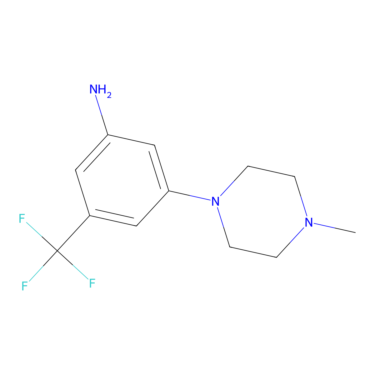 3-(4-Methylpiperazin-1-YL)-5-(trifluoromethyl)aniline molecular structure, CAS 641571-21-3
