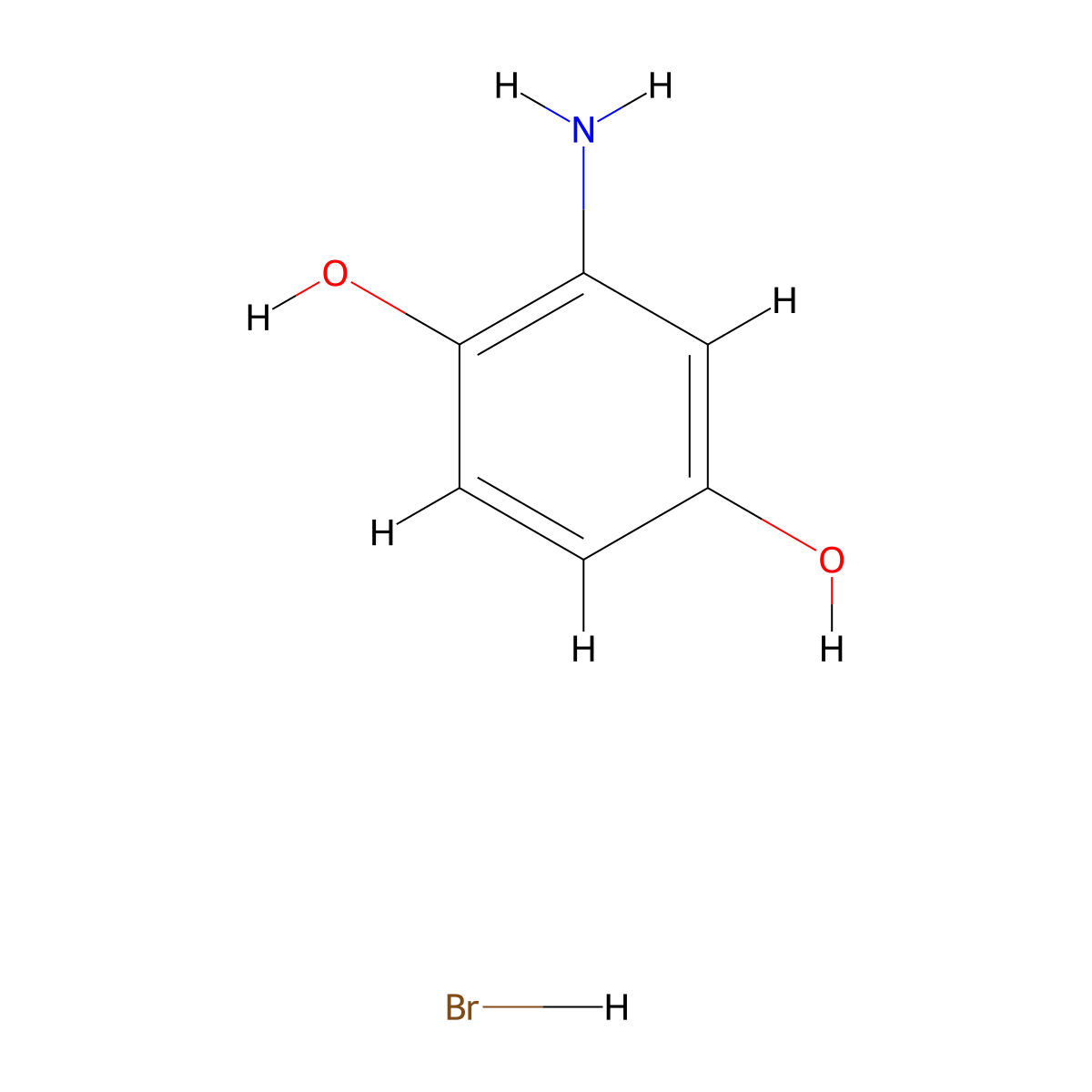 2-Aminohydroquinone hydrobromide molecular structure, CAS 64158-75-4