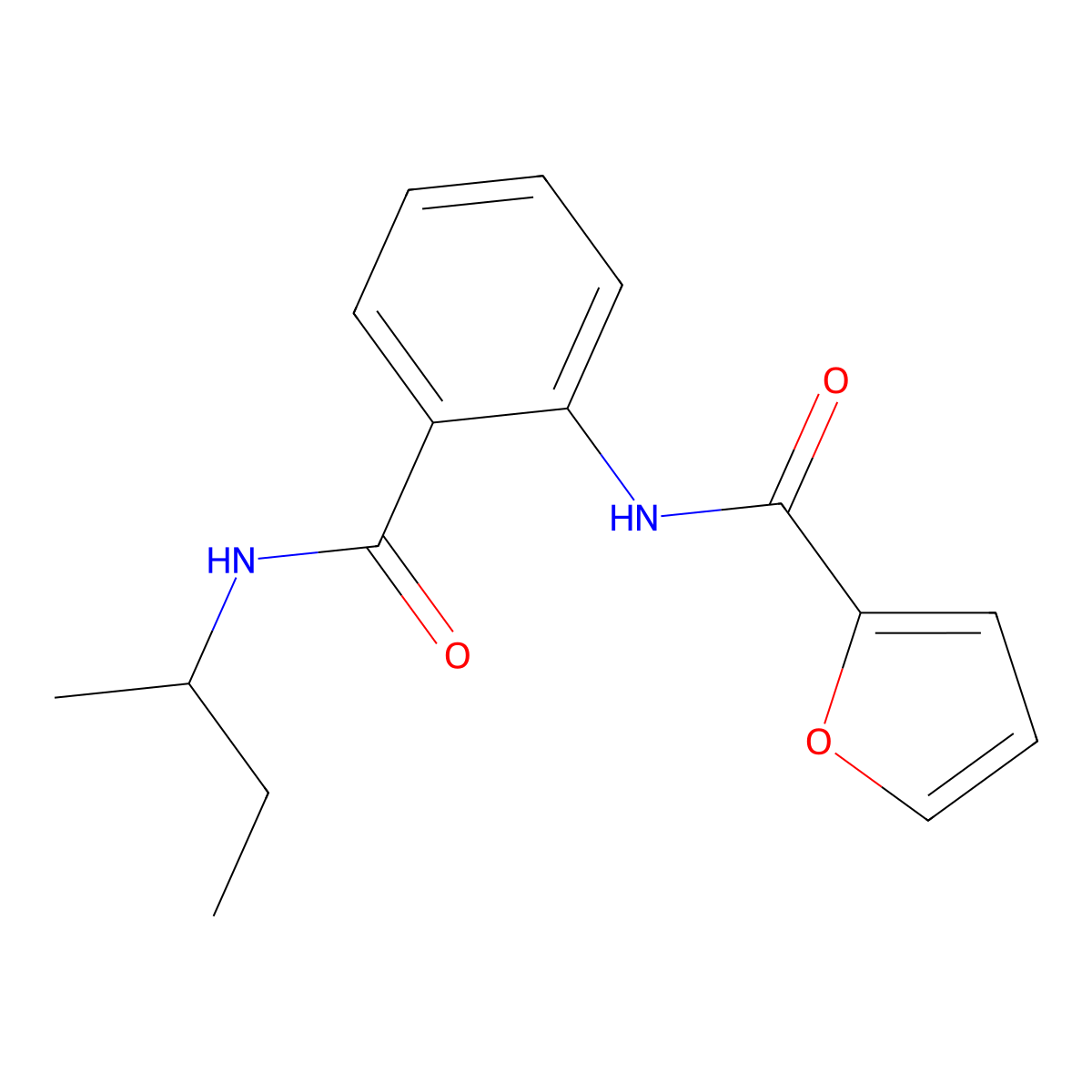 N-[2-(butan-2-ylcarbamoyl)phenyl]furan-2-carboxamide molecular structure, CAS 641599-37-3