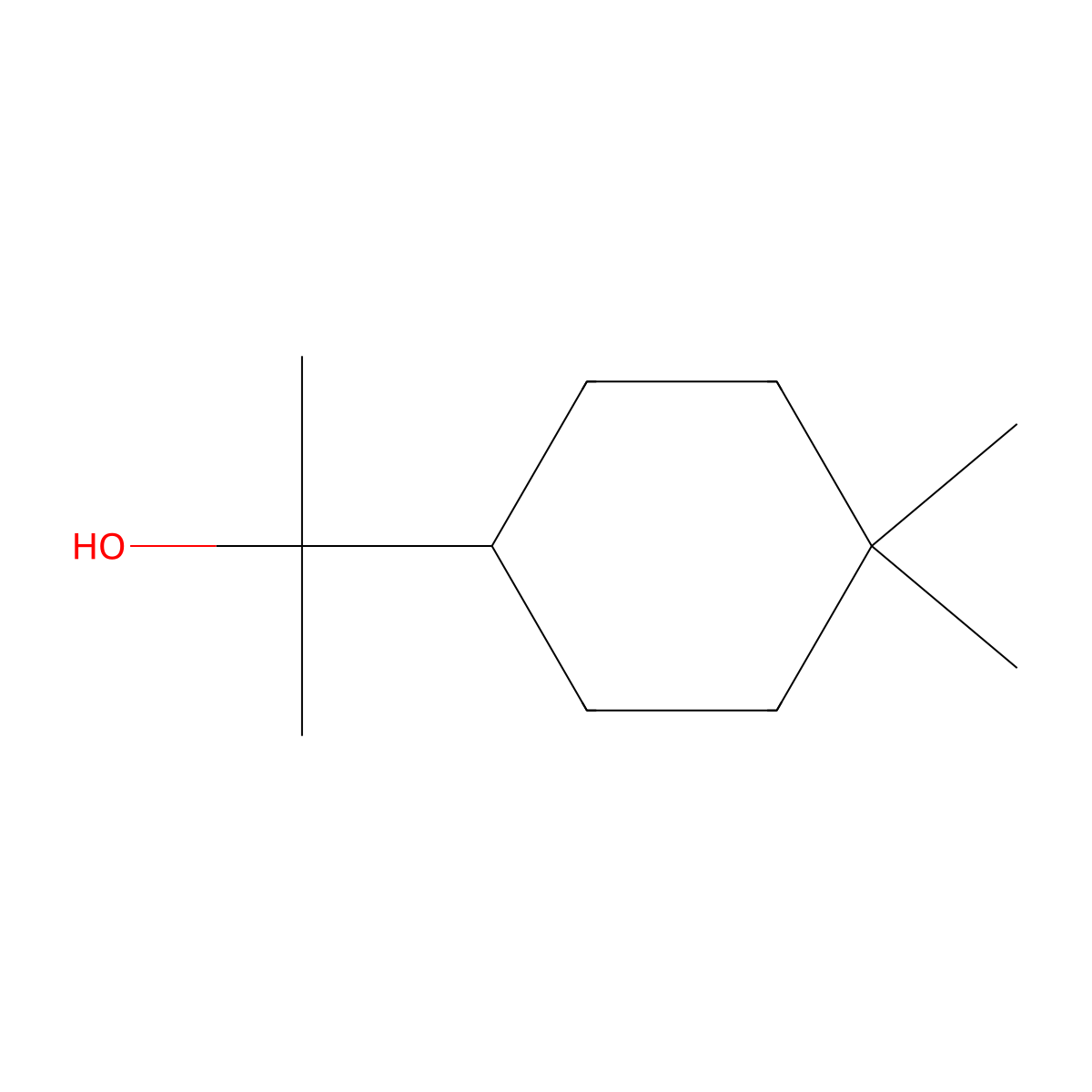 2-(4,4-Dimethylcyclohexyl)propan-2-ol molecular structure, CAS 6416-22-4