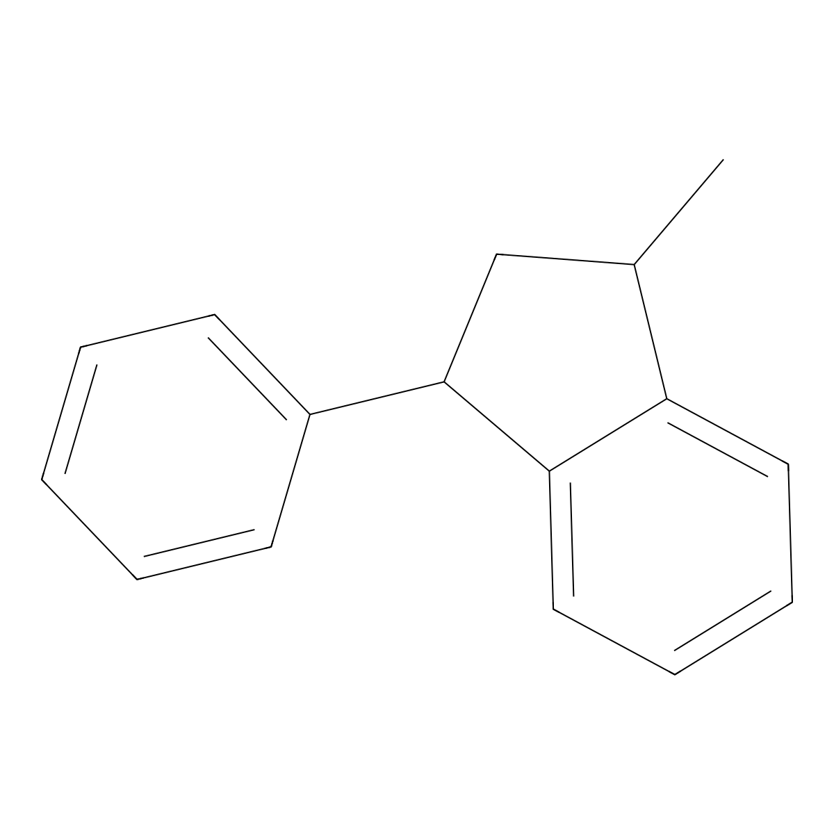 1-Methyl-3-phenylindane molecular structure, CAS 6416-39-3