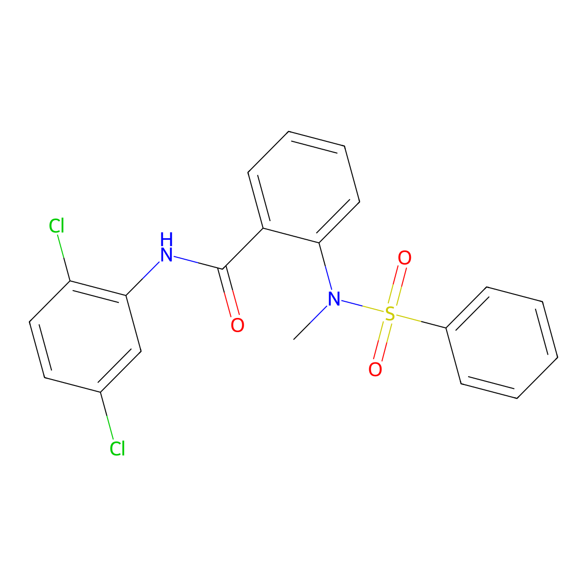 N-(2,5-dichlorophenyl)-2-[methyl(phenylsulfonyl)amino]benzamide molecular structure, CAS 641605-96-1