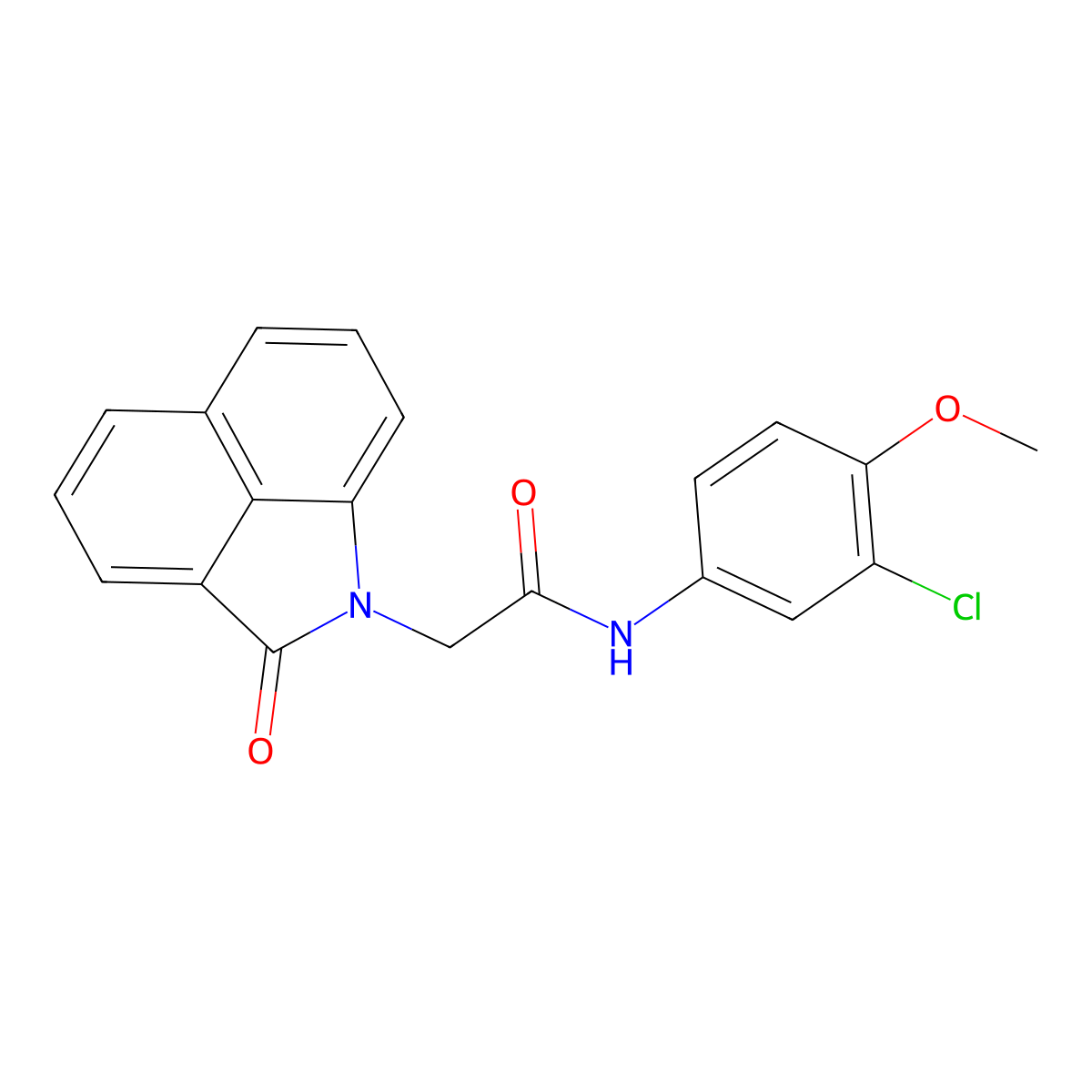 N-(3-chloro-4-methoxyphenyl)-2-(2-oxobenzo[cd]indol-1(2H)-yl)acetamide molecular structure, CAS 641607-46-7