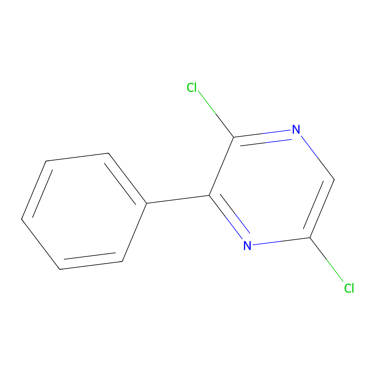 2,5-Dichloro-3-phenylpyrazine molecular structure, CAS 64163-09-3