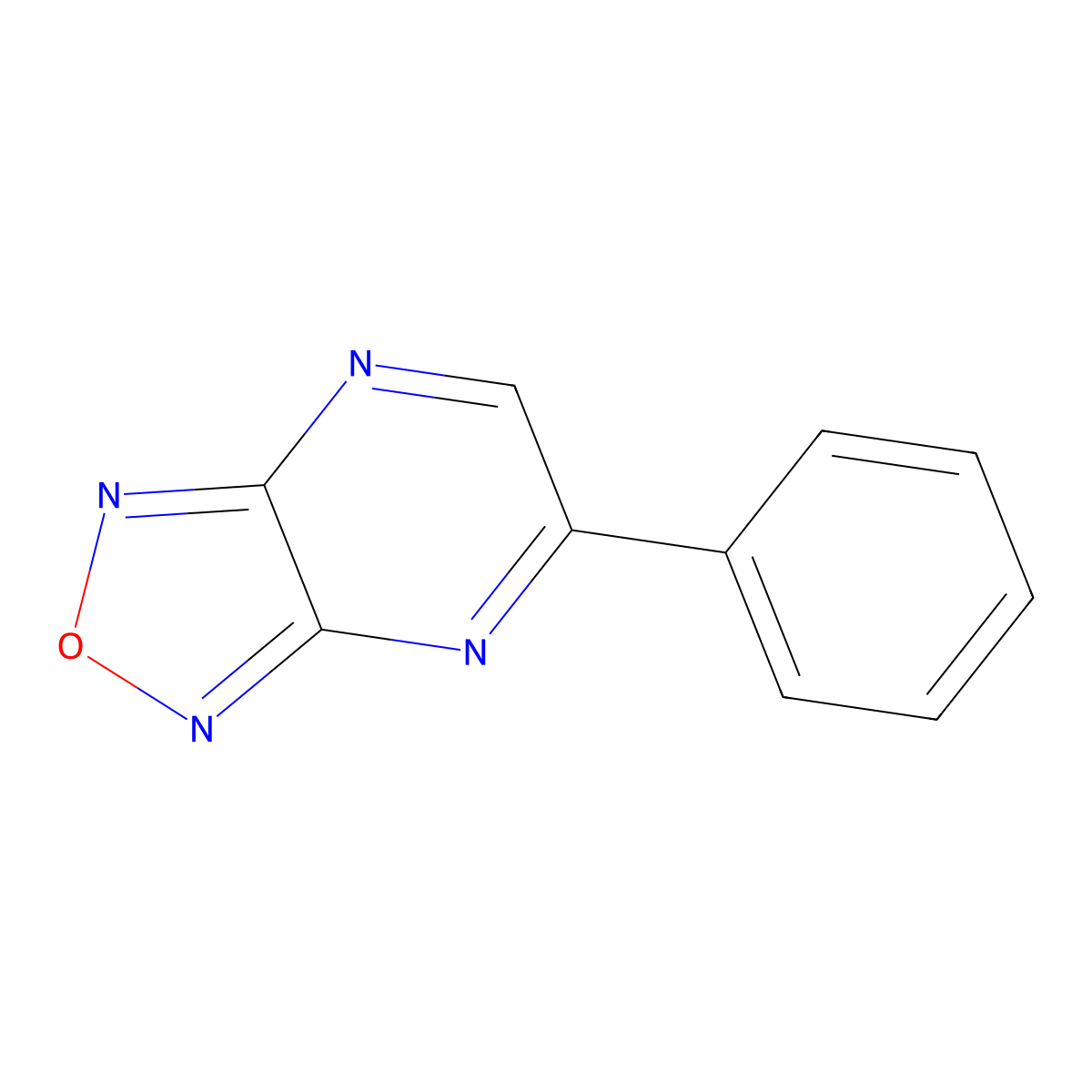 5-Phenyl-[1,2,5]oxadiazolo[3,4-b]pyrazine molecular structure, CAS 64163-29-7