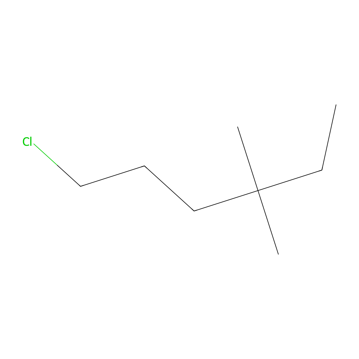 1-Chloro-4,4-dimethylhexane molecular structure, CAS 64164-95-0