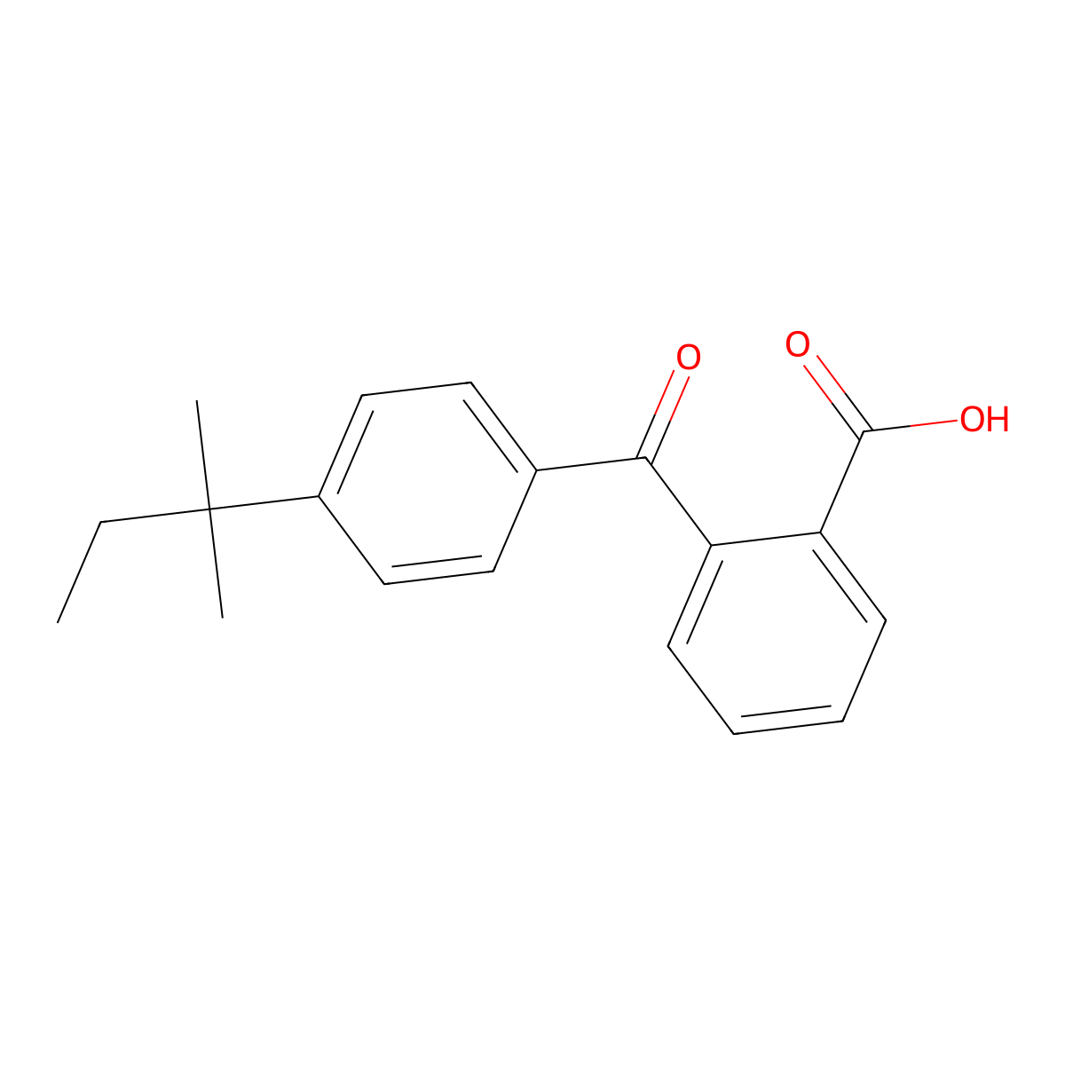 2-(4-(1,1-Dimethylpropyl)benzoyl)benzoic acid molecular structure, CAS 64164-99-4