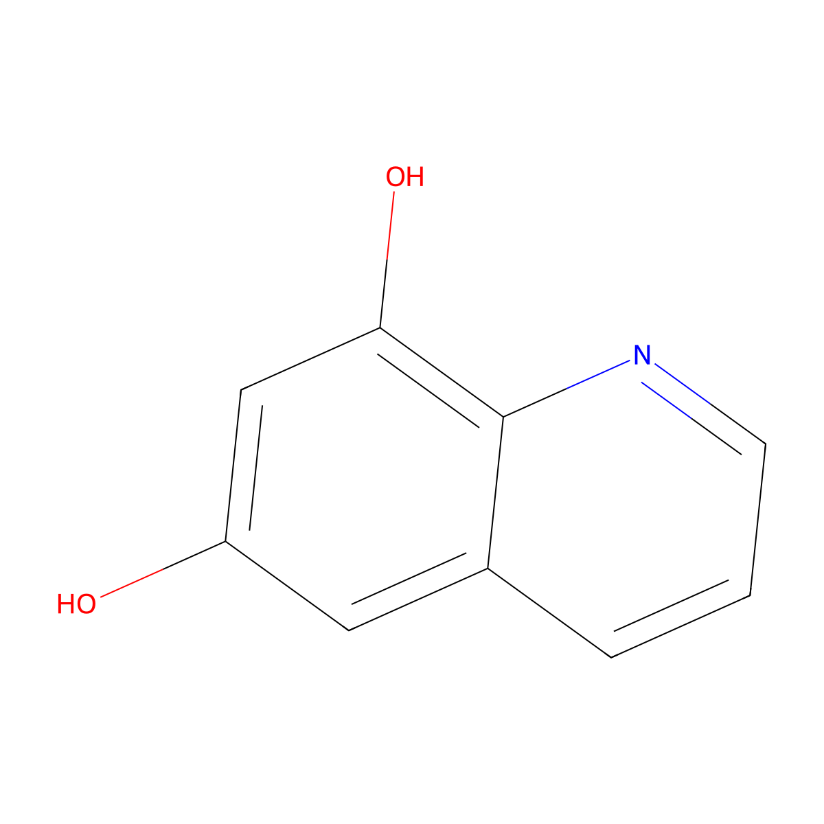 Quinoline-6,8-diol molecular structure, CAS 64165-36-2
