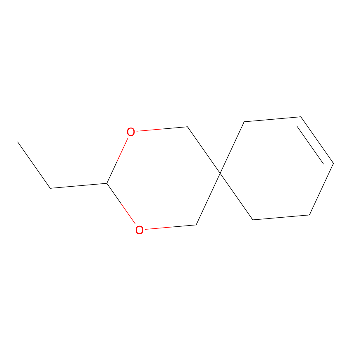 2,4-Dioxaspiro[5.5]undec-8-ene, 3-ethyl- molecular structure, CAS 64165-57-7
