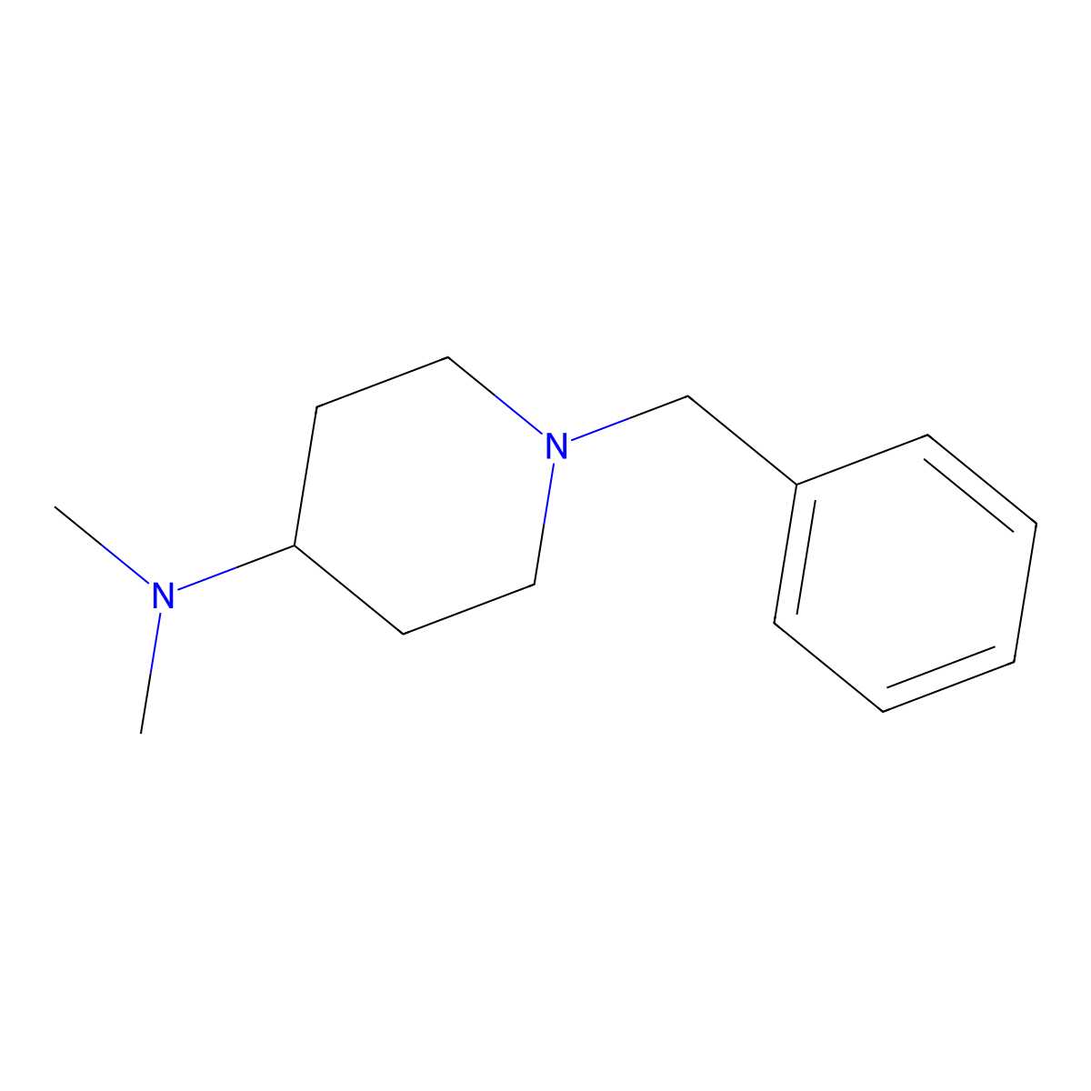 1-Benzyl-4-(dimethylamino)piperidine molecular structure, CAS 64168-08-7