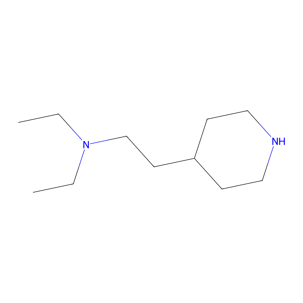 4-(2-Diethylaminoethyl)piperidine molecular structure, CAS 64168-10-1