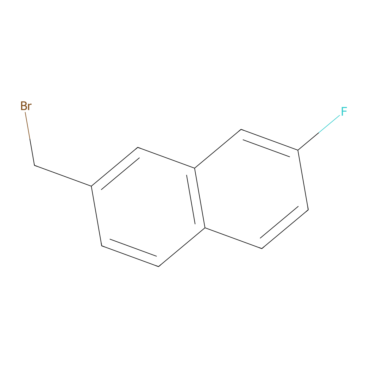 2-(Bromomethyl)-7-fluoronaphthalene molecular structure, CAS 64168-12-3