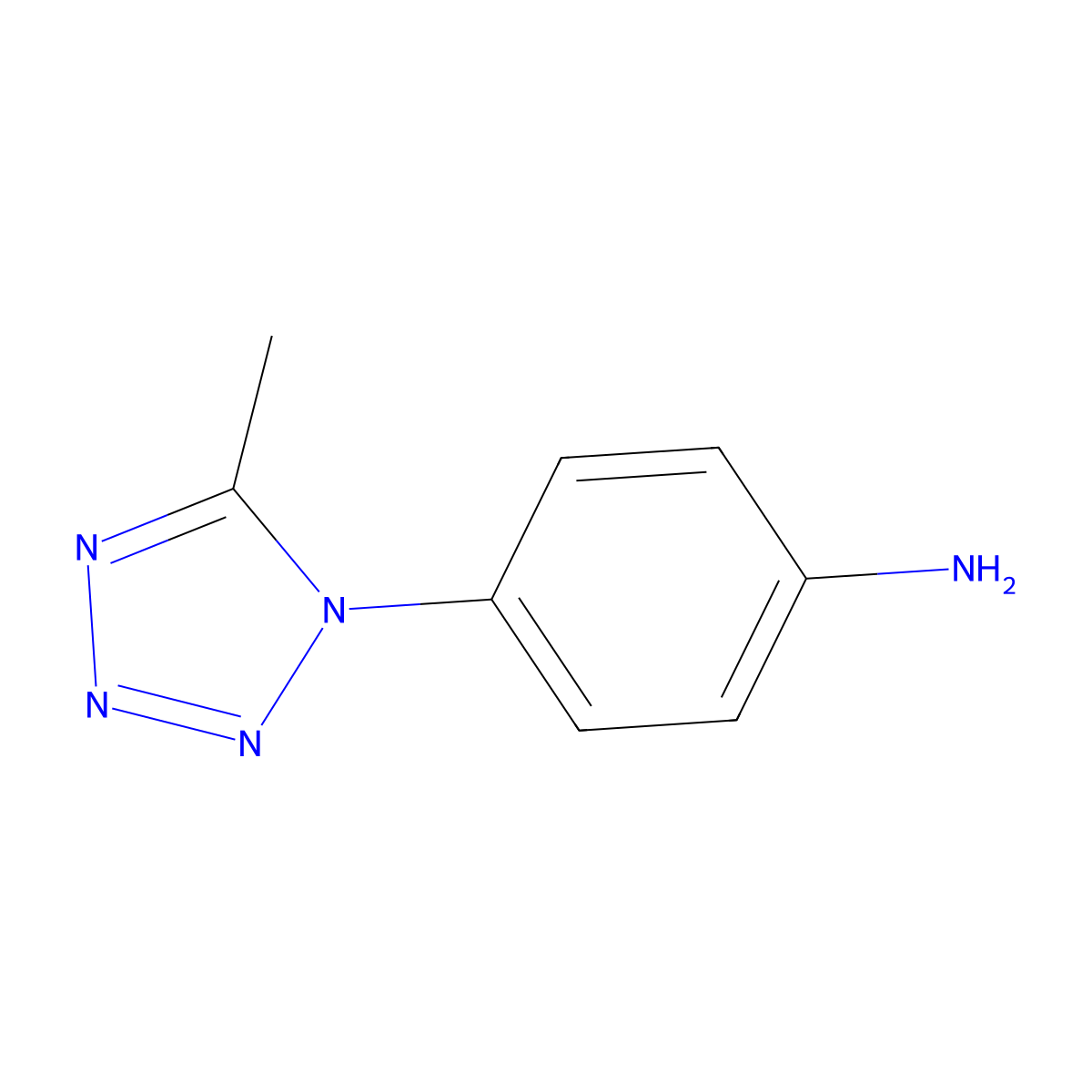 4-(5-Methyl-1H-Tetrazol-1-Yl)Aniline molecular structure, CAS 64170-55-4
