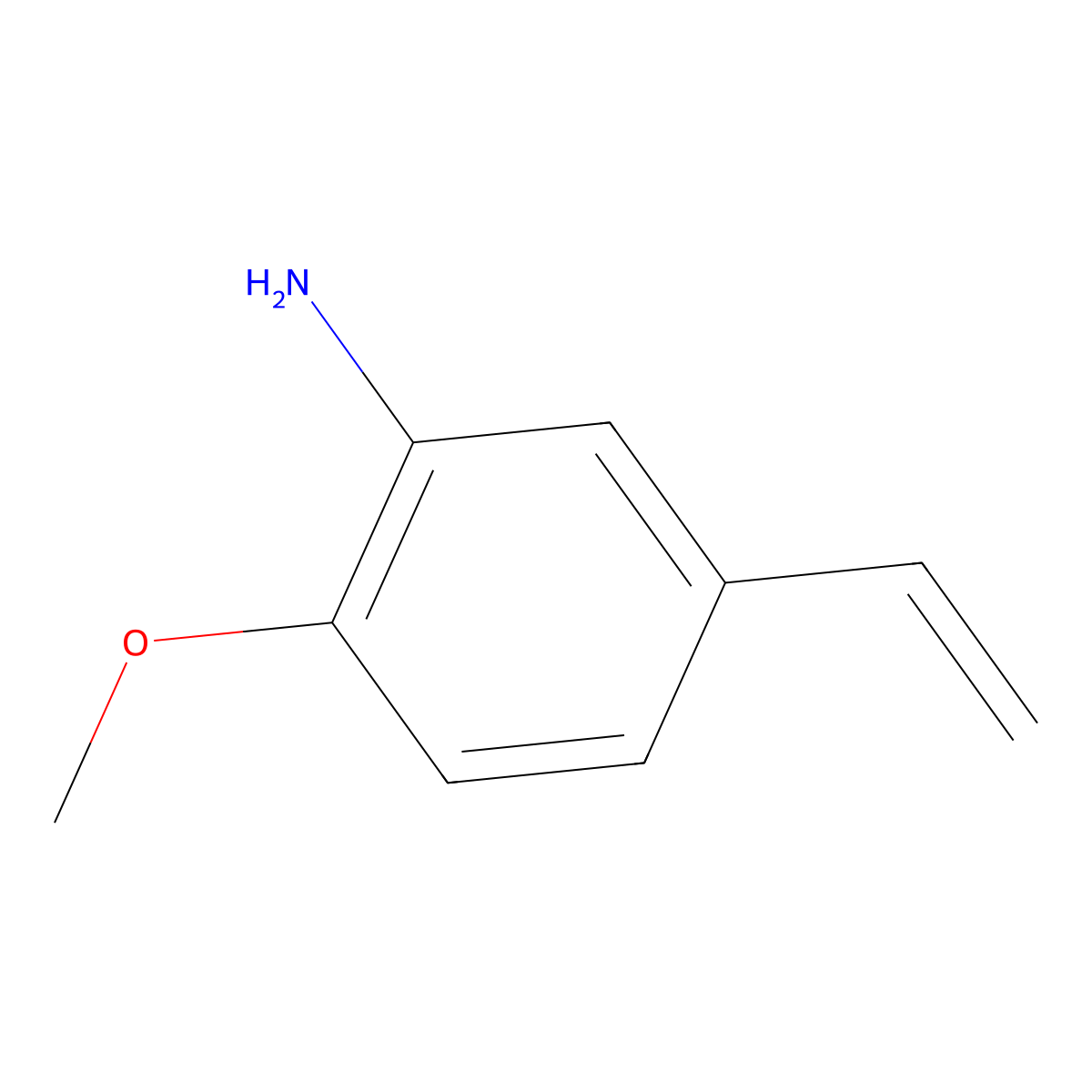 2-Methoxy-5-vinyl-phenylamine molecular structure, CAS 64170-84-9