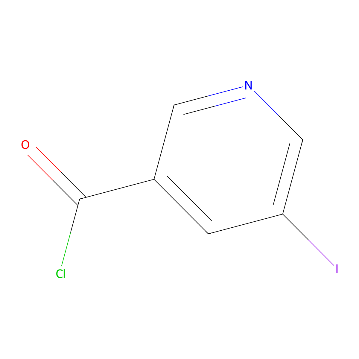 3-Pyridinecarbonyl chloride, 5-iodo- molecular structure, CAS 64172-75-4
