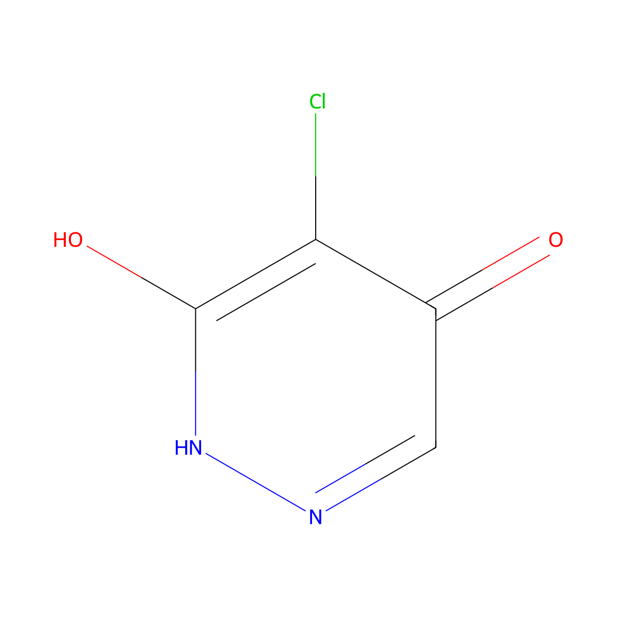 5-chloro-6-hydroxy-1H-pyridazin-4-one molecular structure, CAS 64178-58-1