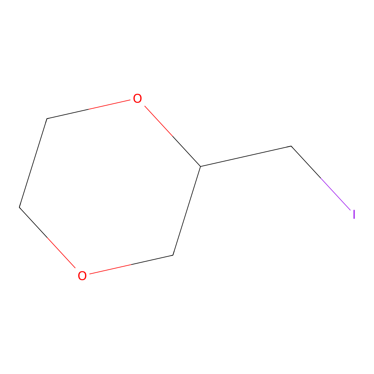 2-(Iodomethyl)-1,4-dioxane molecular structure, CAS 64179-17-5