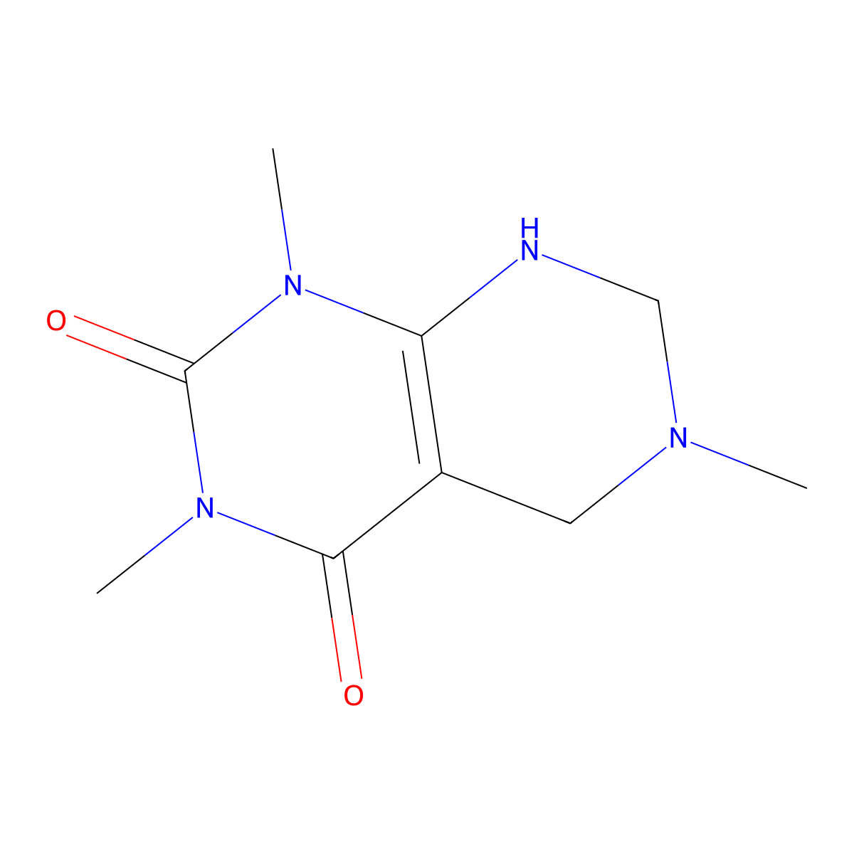 Pyrimido(4,5-d)pyrimidine-2,4(1H,3H)-dione, 5,6,7,8-tetrahydro-1,3,6-trimethyl- molecular structure, CAS 64179-76-6