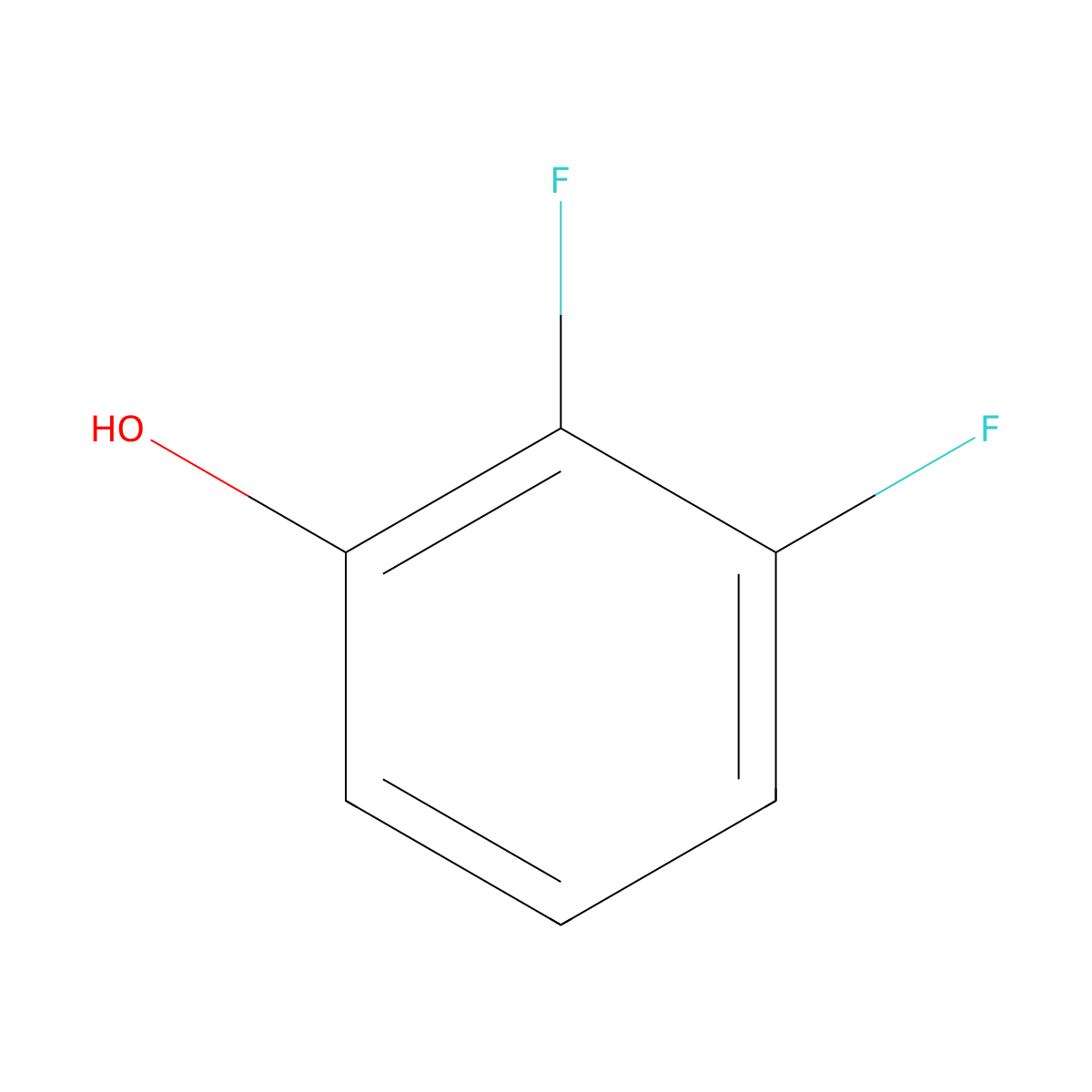 2,3-Difluorophenol molecular structure, CAS 6418-38-8