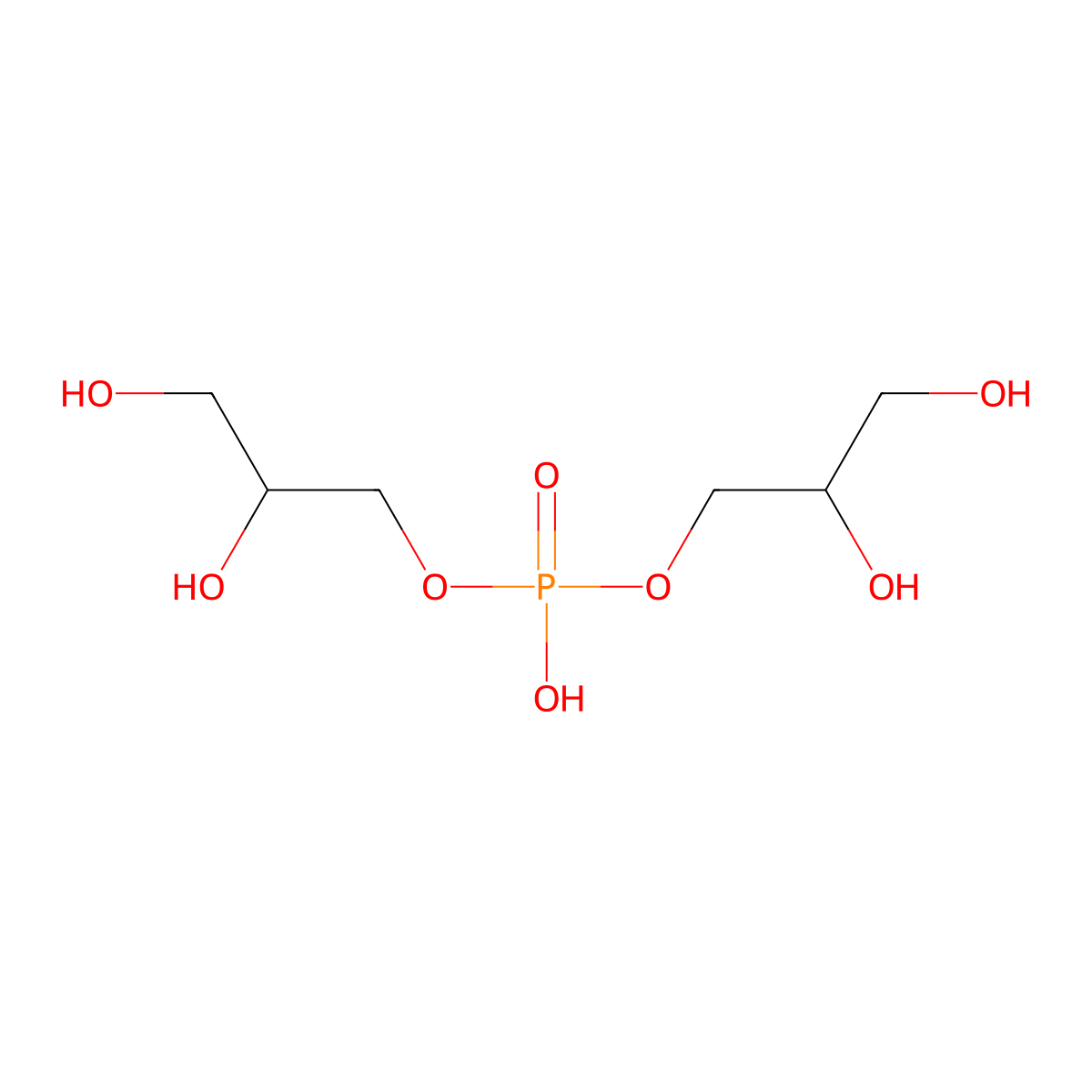 Glycerophosphoglycerol molecular structure, CAS 6418-92-4
