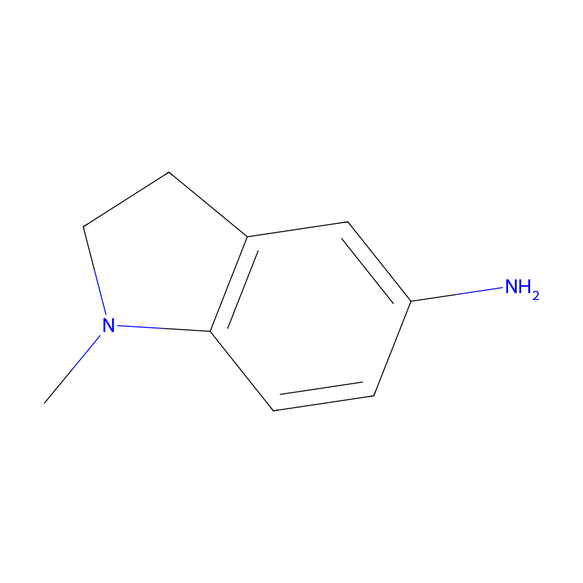 1-Methylindolin-5-amine molecular structure, CAS 64180-07-0