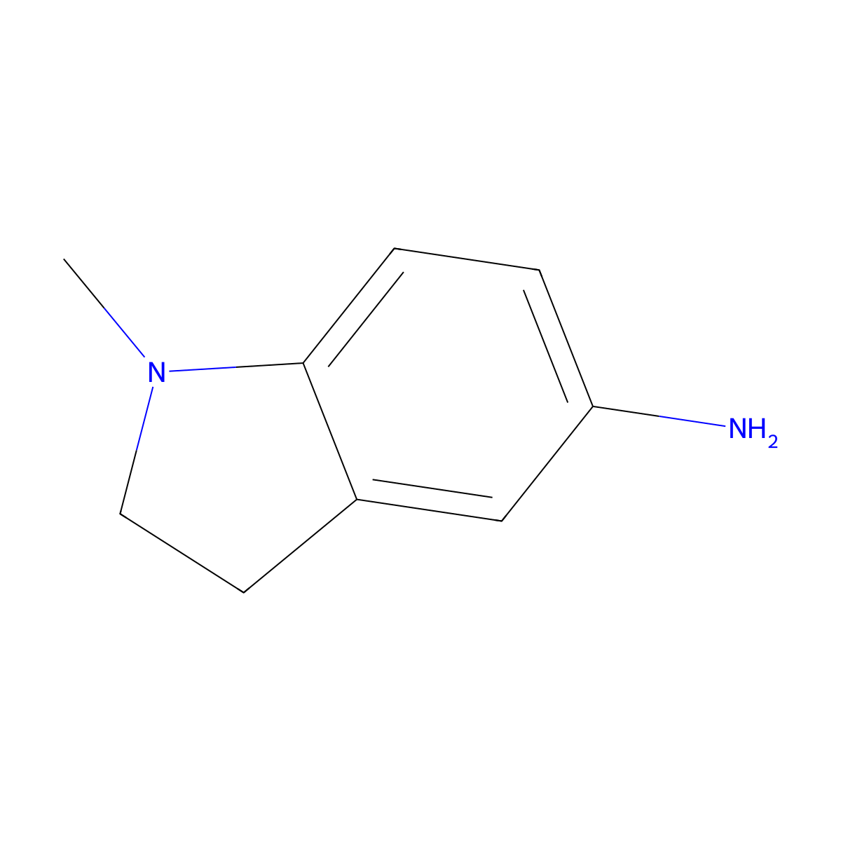 1-Methylindolin-5-amine molecular structure, CAS 64180-07-0