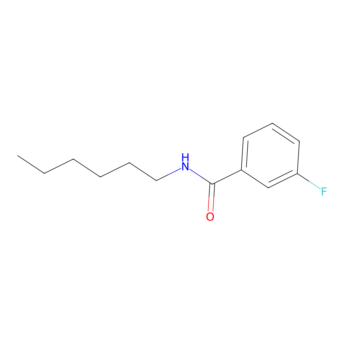 3-fluoro-N-hexylbenzamide molecular structure, CAS 64181-39-1