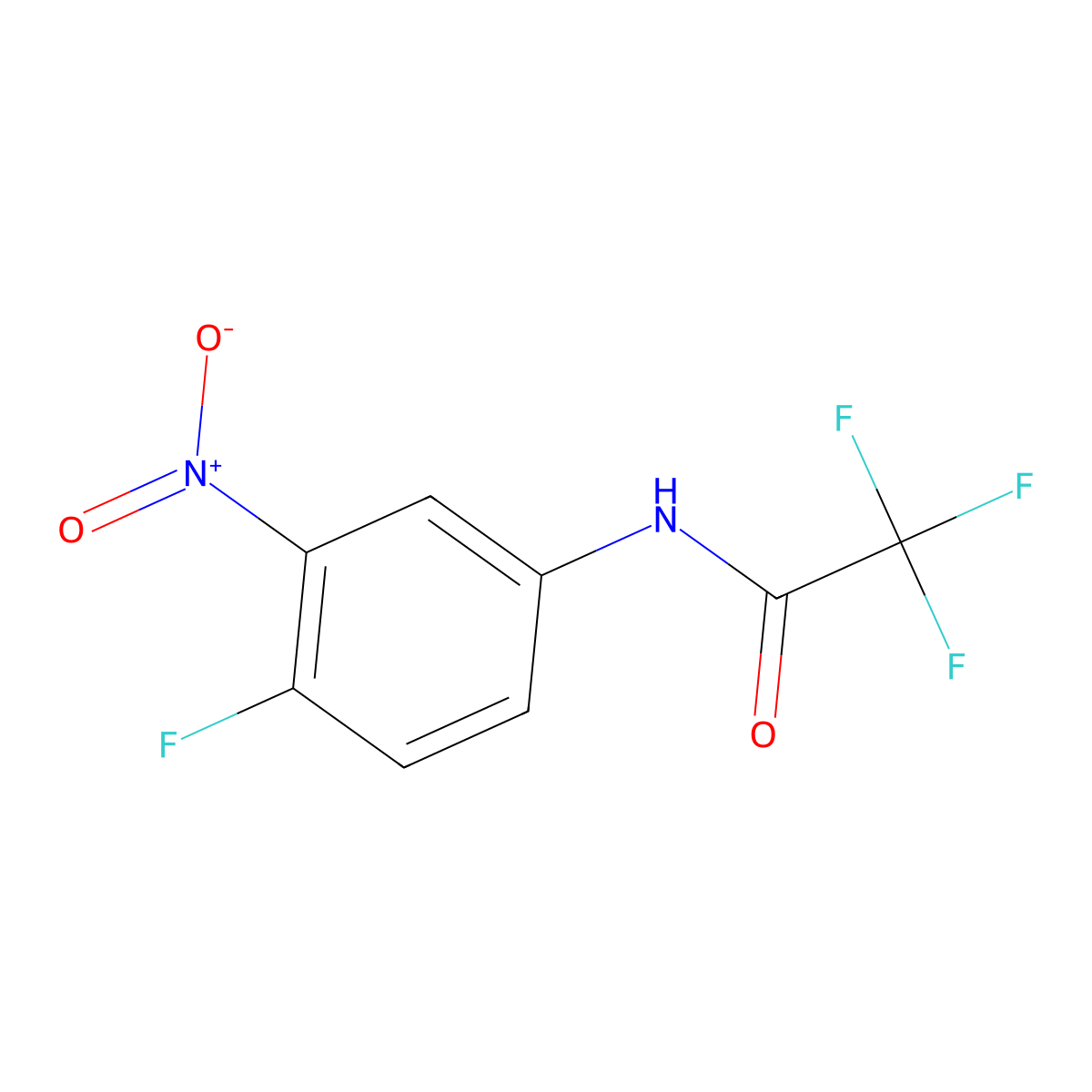 2,2,2-trifluoro-N-(4-fluoro-3-nitrophenyl)acetamide molecular structure, CAS 64182-71-4