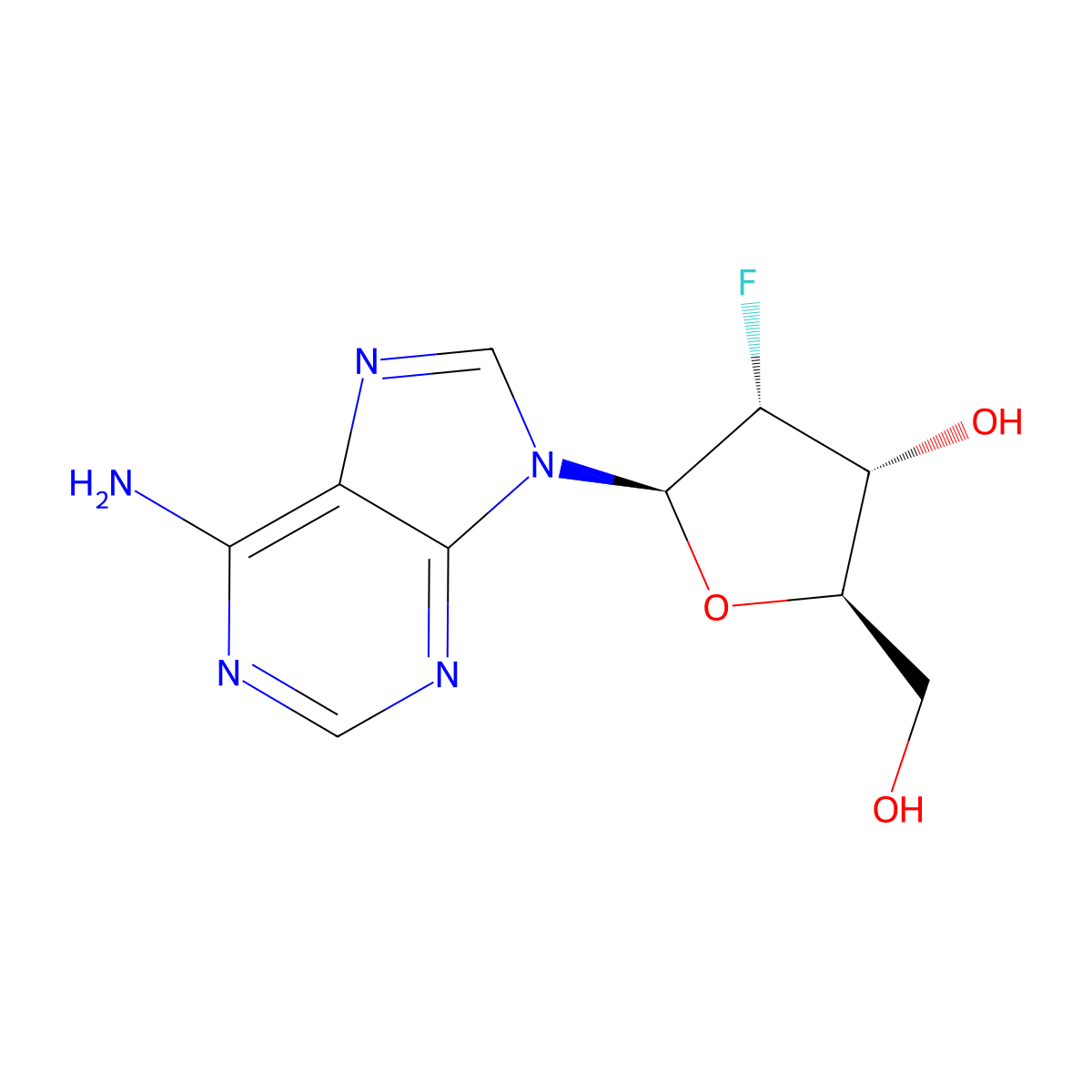 2'-Fluoro-2'-deoxyadenosine molecular structure, CAS 64183-27-3