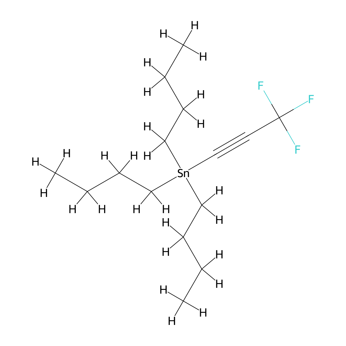 1-Tributylstannyl-3,3,3-trifluoro-1-propyne molecular structure, CAS 64185-12-2