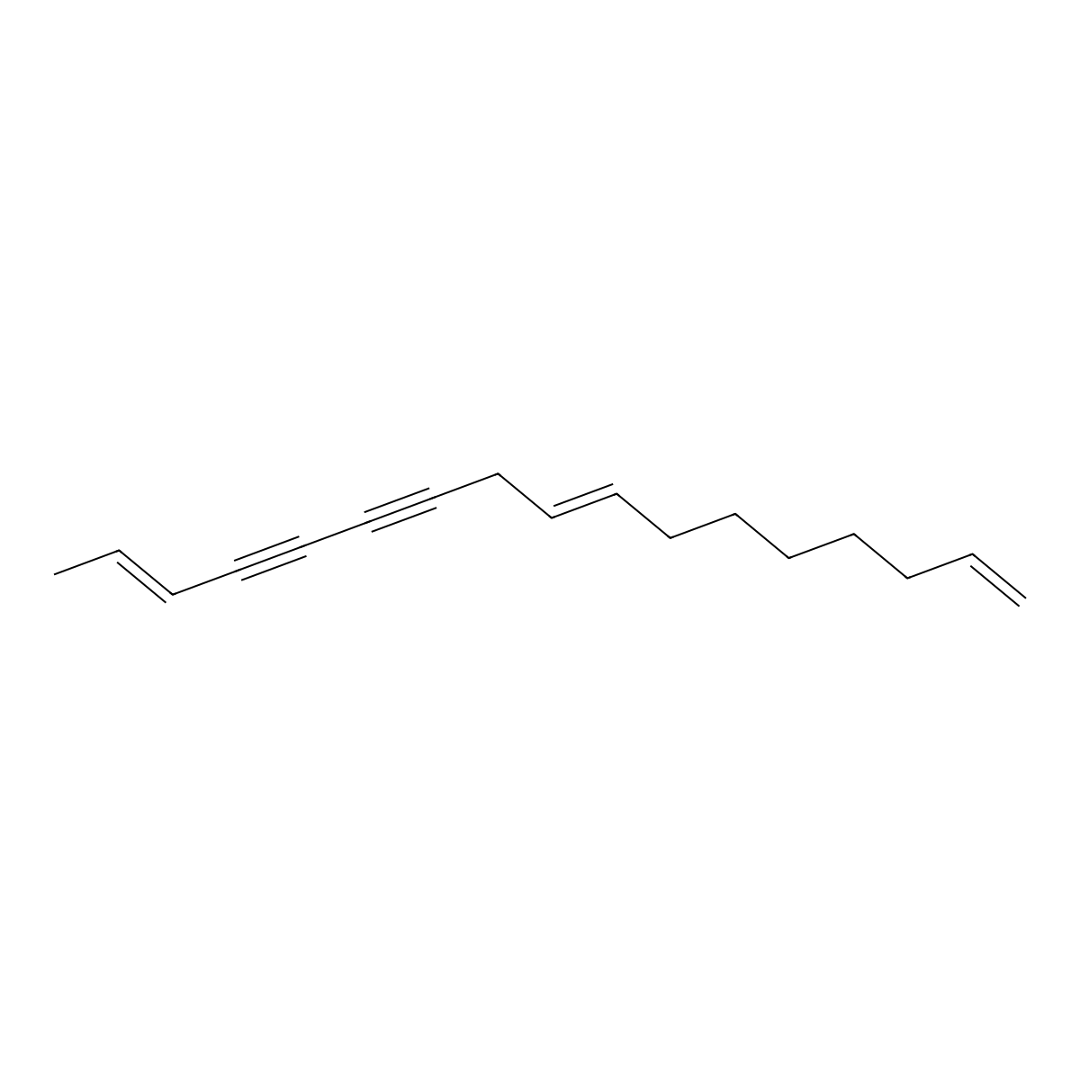 1,8,15-Heptadecatriene-11,13-diyne molecular structure, CAS 64185-67-7