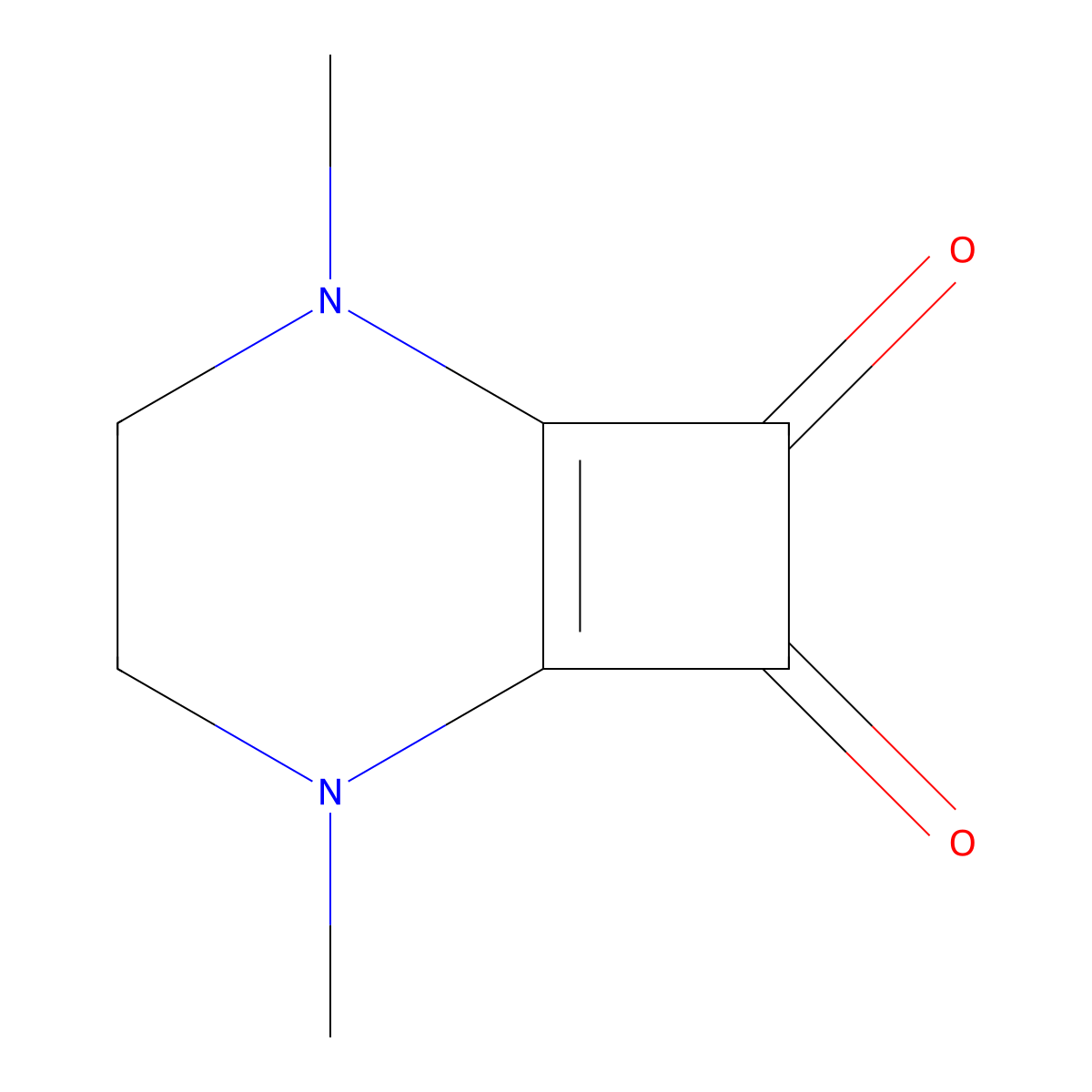 2,5-Dimethyl-2,5-diazabicyclo[4.2.0]oct-1(6)-ene-7,8-dione molecular structure, CAS 64186-72-7