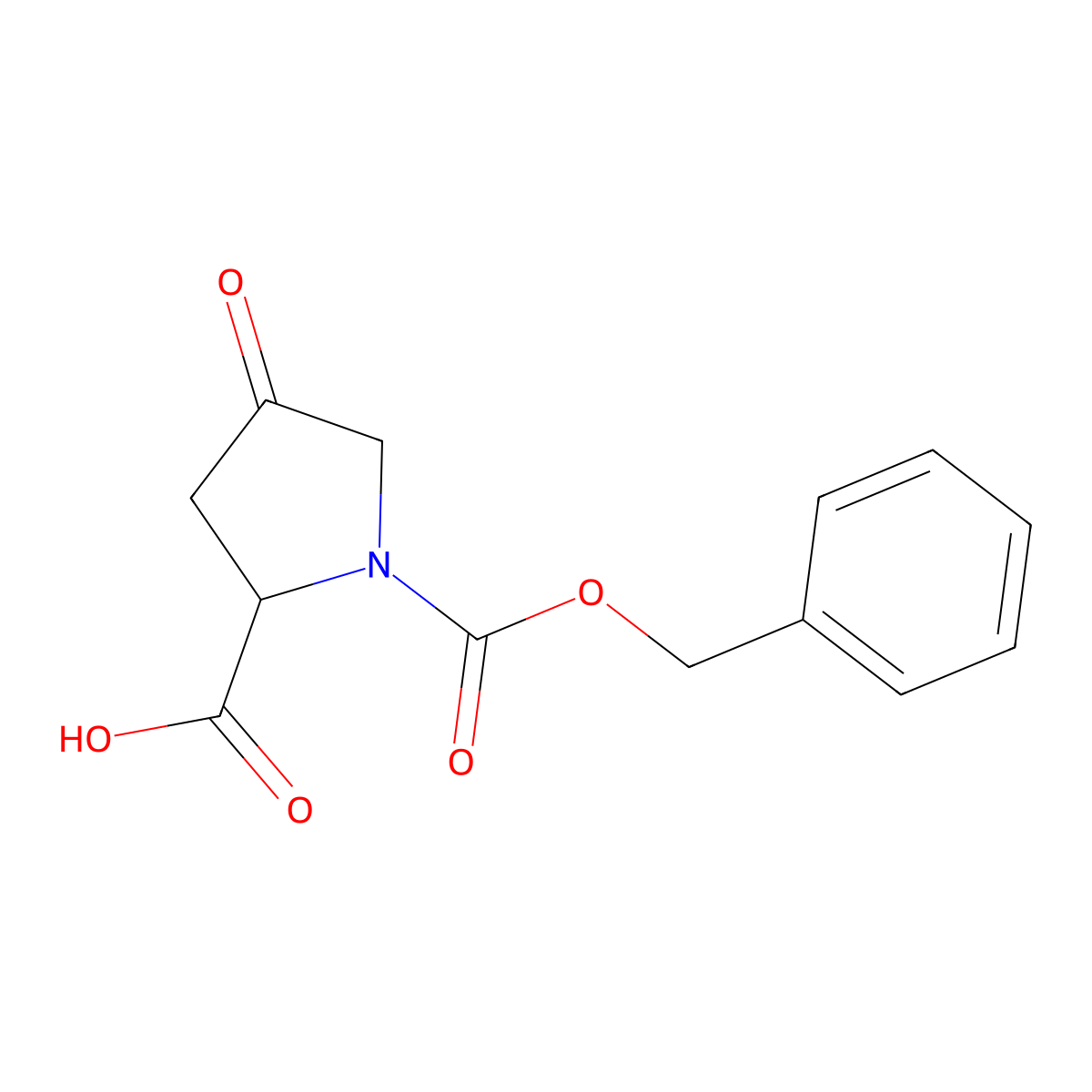 N-Carbobenzyloxy-4-keto-L-proline molecular structure, CAS 64187-47-9