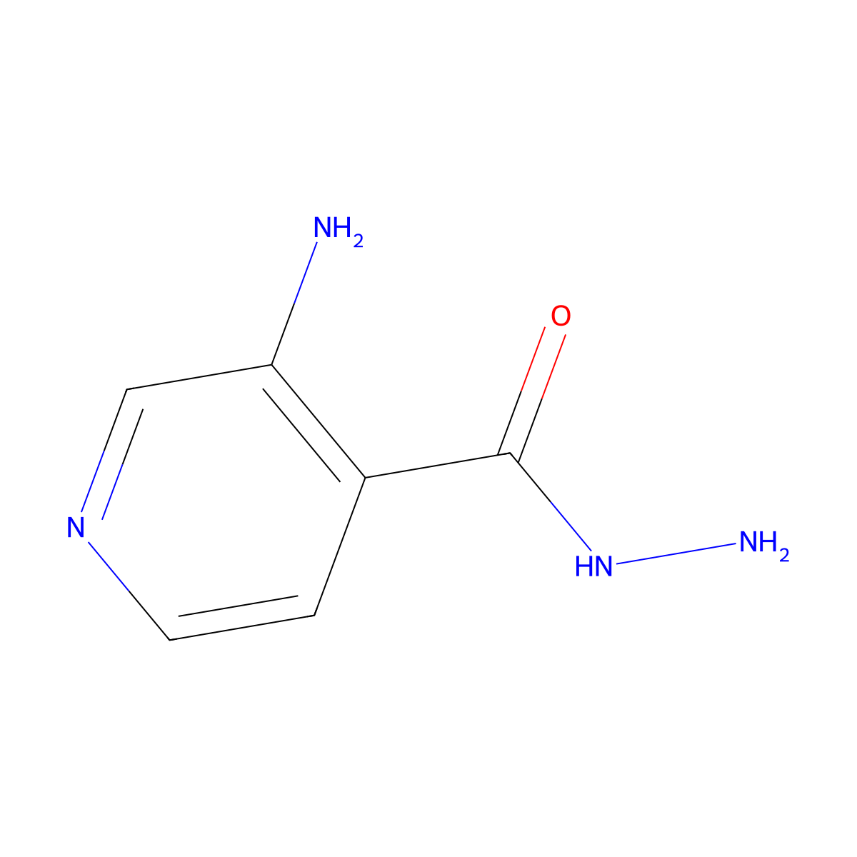 3-Aminoisonicotinohydrazide molecular structure, CAS 64189-08-8