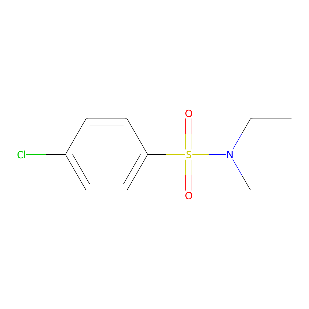 4-chloro-N,N-diethylbenzenesulfonamide molecular structure, CAS 6419-71-2