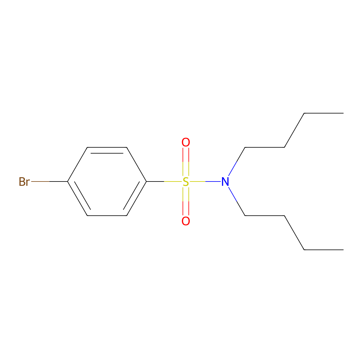 4-bromo-N,N-dibutylbenzenesulfonamide molecular structure, CAS 6419-78-9