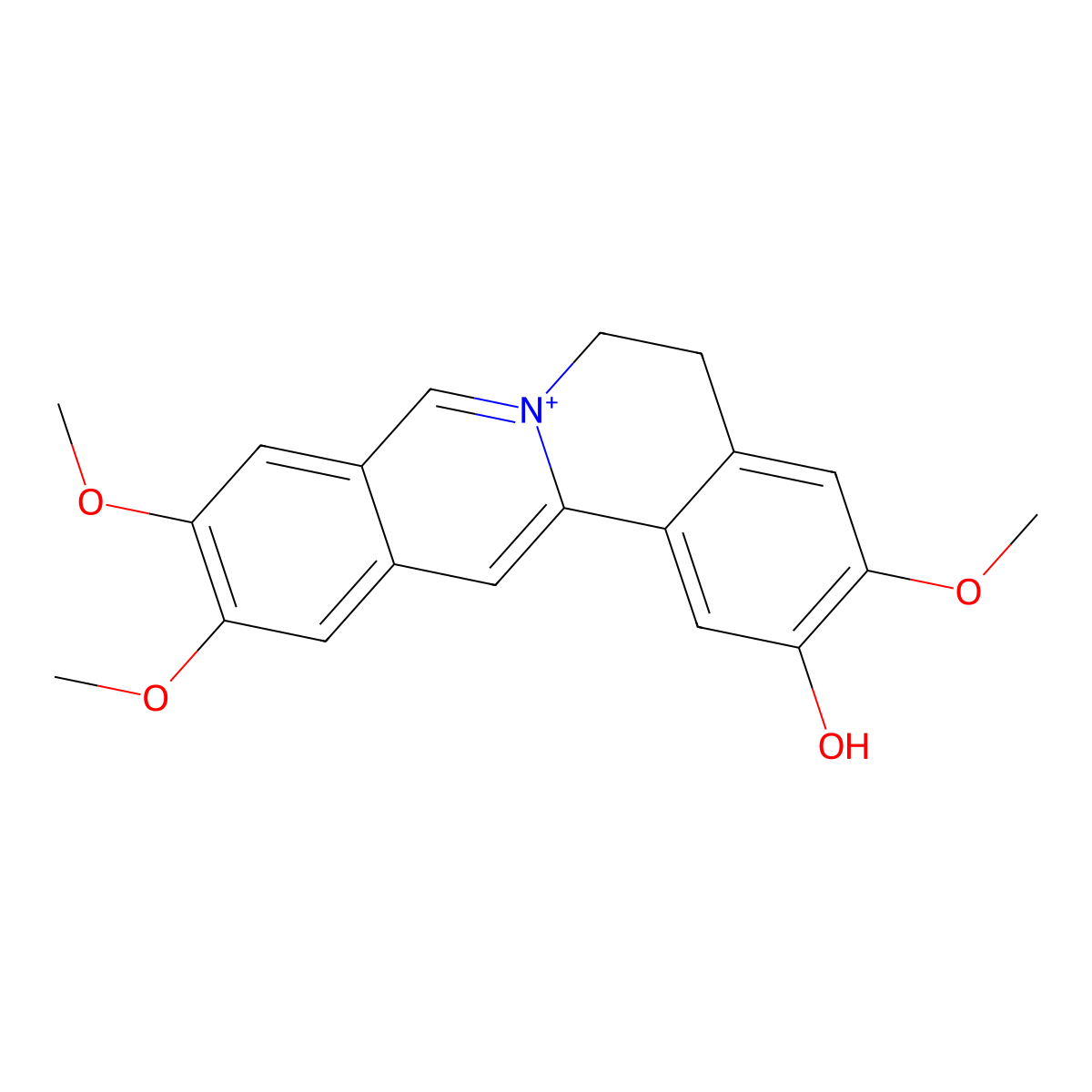 Pseudocolumbamine molecular structure, CAS 64191-04-4