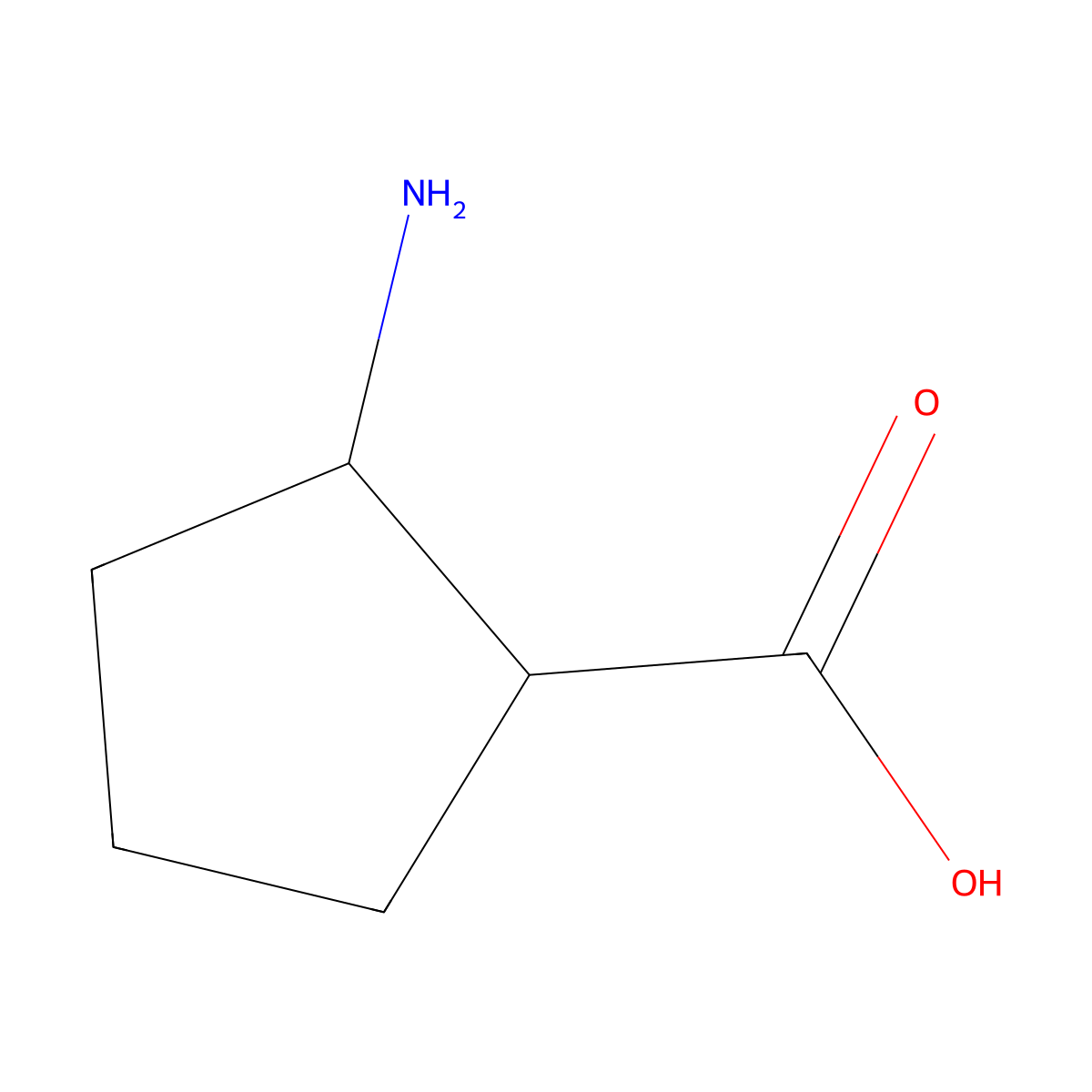 (1S,2S)-2-aminocyclopentane-1-carboxylic acid molecular structure, CAS 64191-13-5