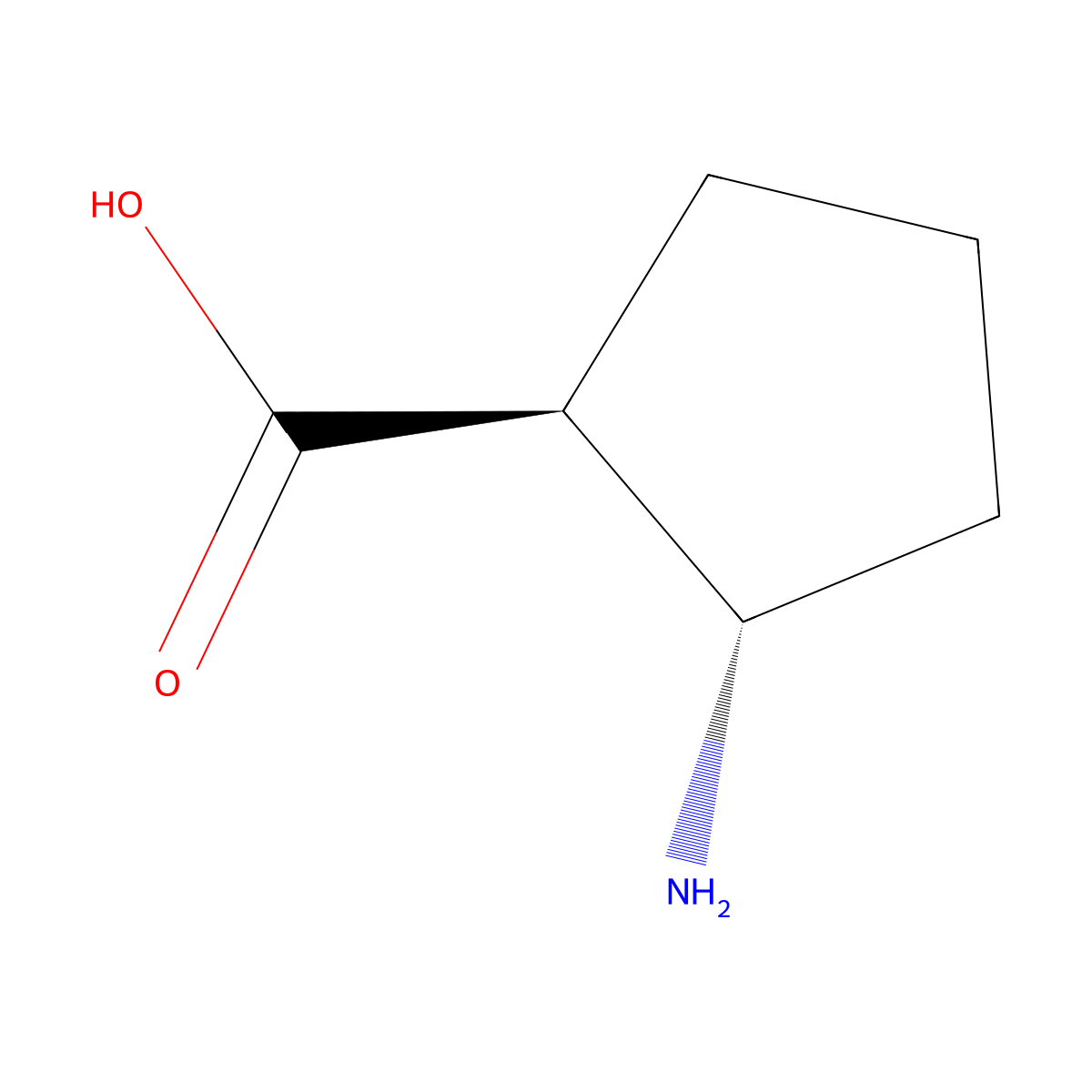 (1S,2S)-2-aminocyclopentane-1-carboxylic acid molecular structure, CAS 64191-13-5