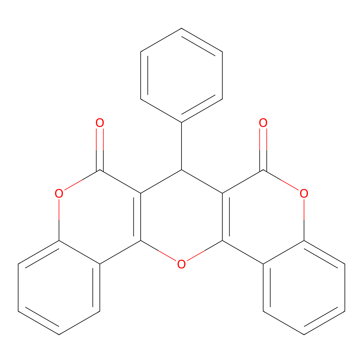 7-phenyl-6H-pyrano[3,2-c:5,6-c']dichromene-6,8(7H)-dione molecular structure, CAS 64191-25-9