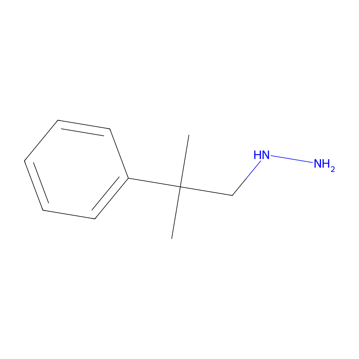 (2-Methyl-2-phenylpropyl)hydrazine molecular structure, CAS 64191-42-0