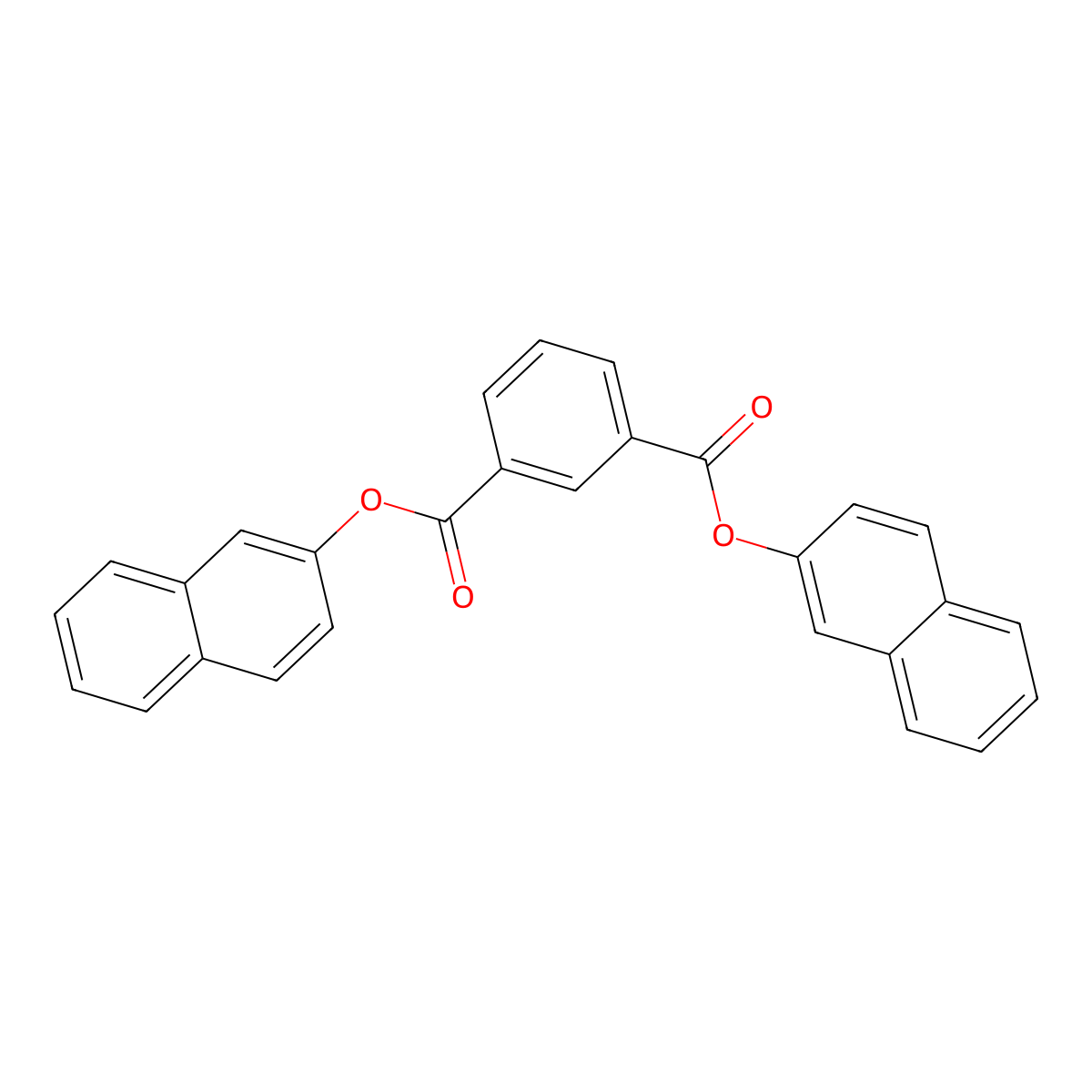 Dinaphthalen-2-yl benzene-1,3-dicarboxylate molecular structure, CAS 64193-91-5